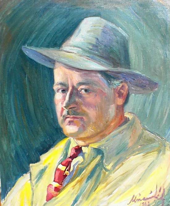 Móczár Károly 1962-ben festett önarcképe